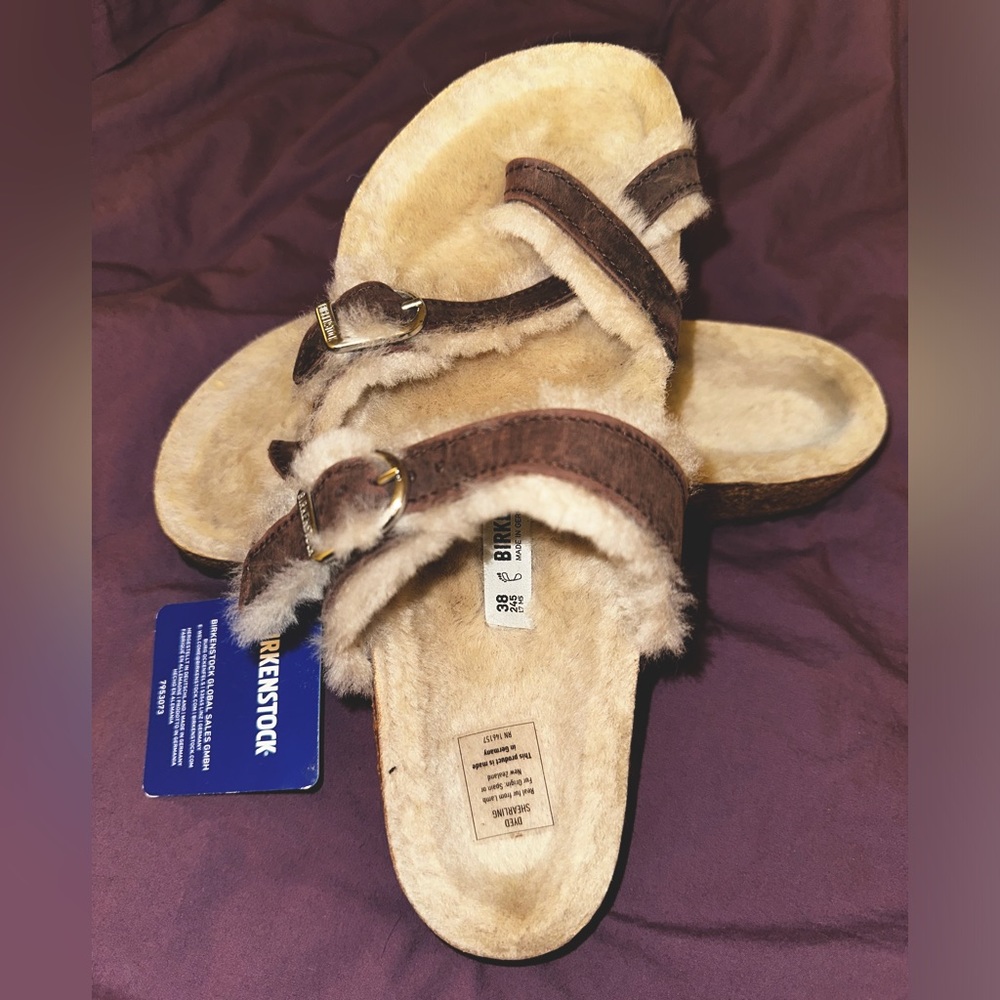 Brikenstock Mayari Havana shearling